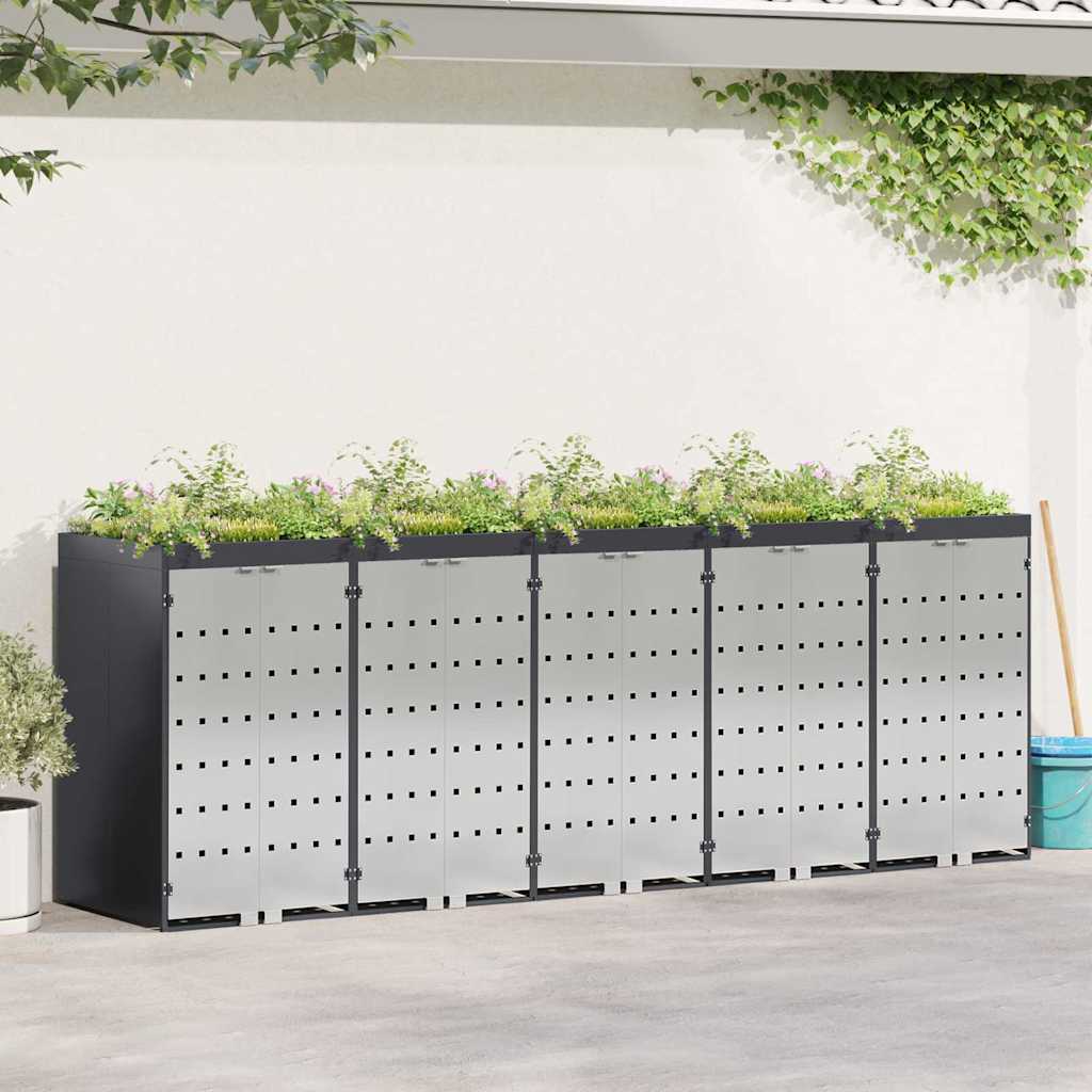 Wieltjesbakopslag voor 3 bakken Antraciet 340 x 77.5 x 115.5 cm