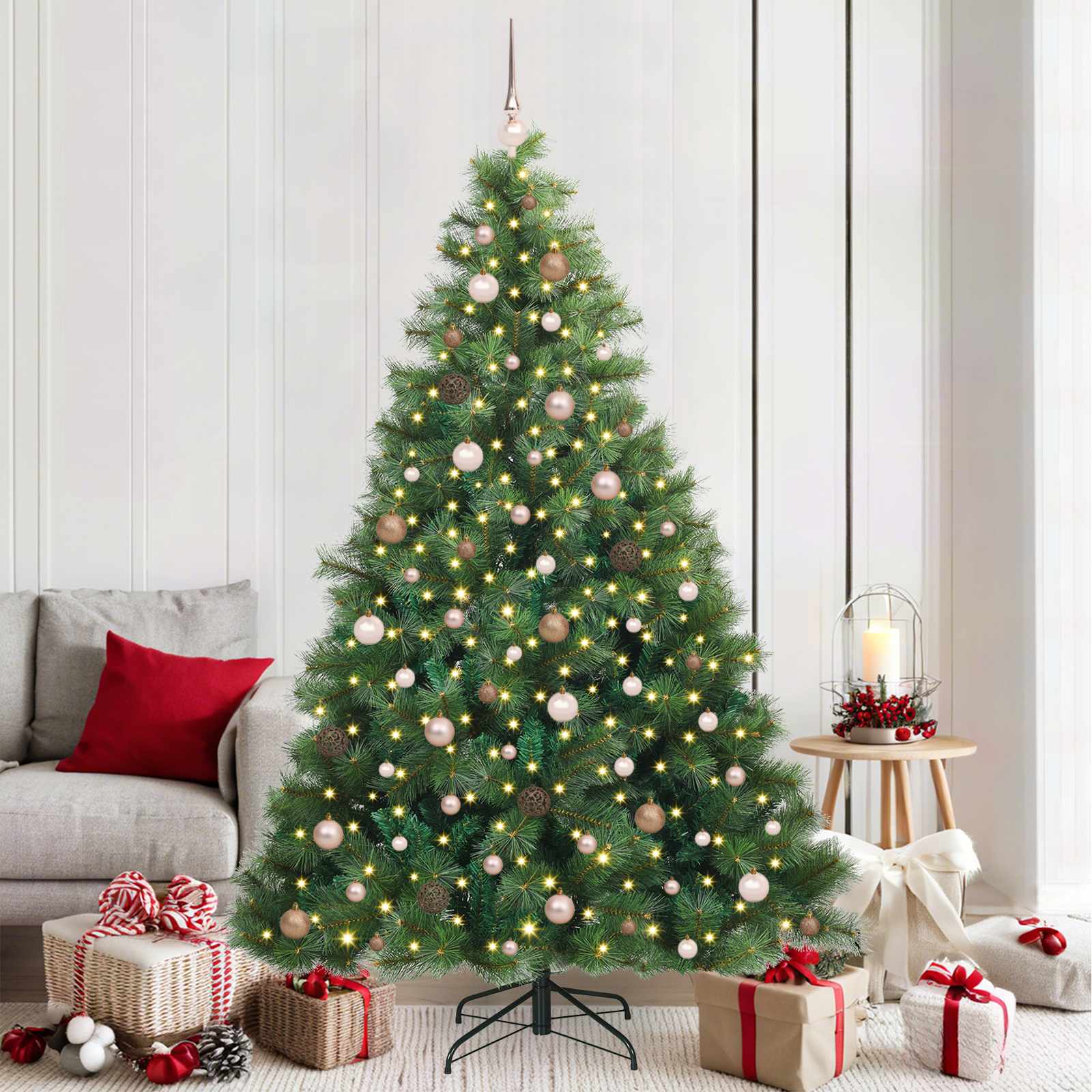 Kunstkerstboom Groen 300 cm PVC en Metaal en Plastic – afbeelding 1