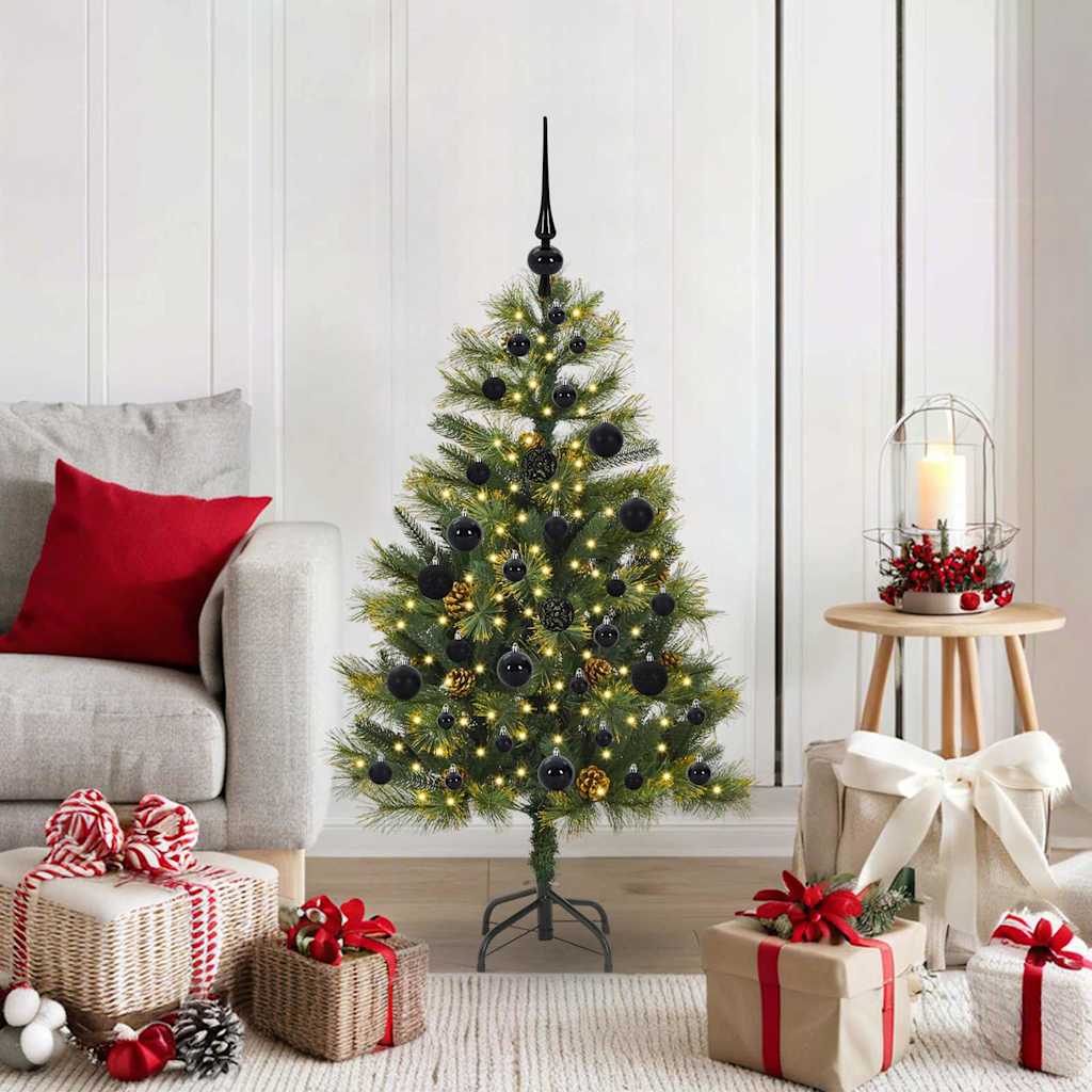 Kunstmatige Scharnier Kerstboom met Cones Groen 120 cm