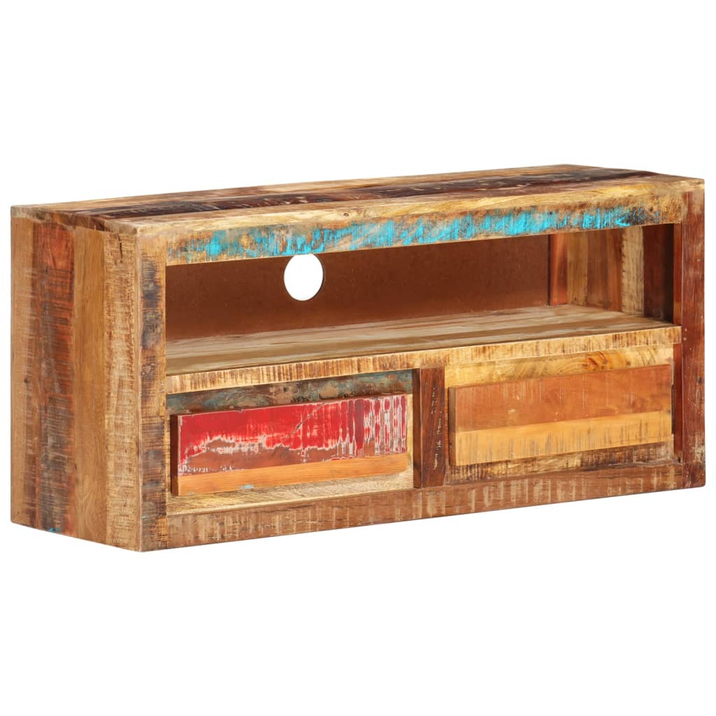Tv-meubel 88x30x40 cm massief gerecycled hout – afbeelding 1