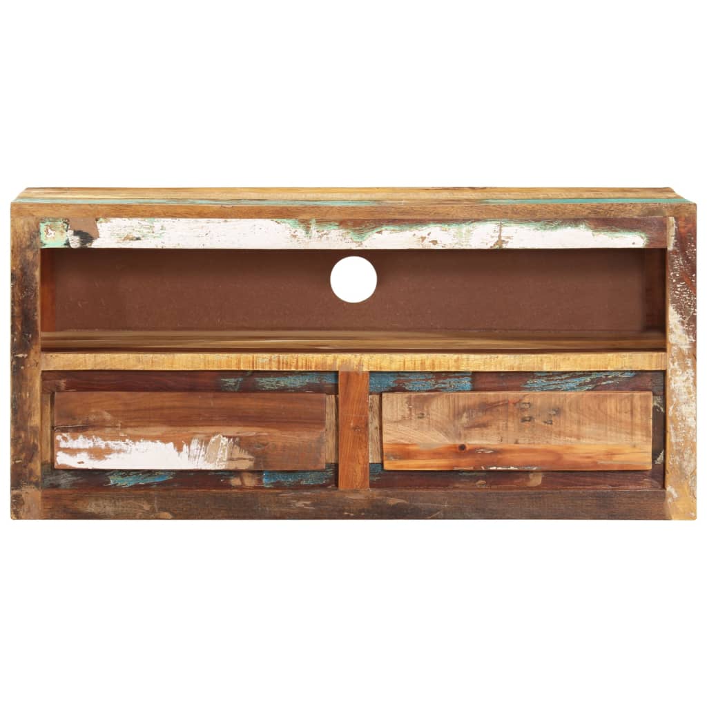 Tv-meubel 88x30x40 cm massief gerecycled hout – afbeelding 2