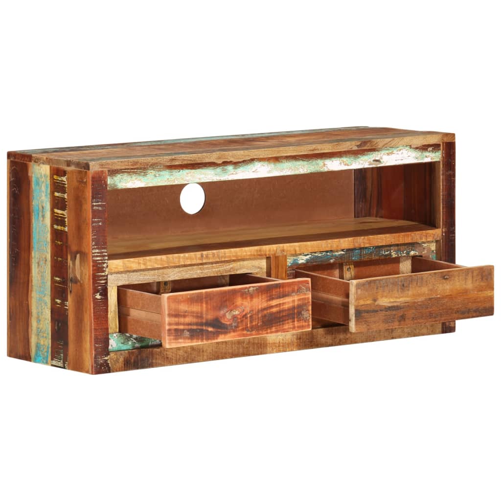 Tv-meubel 88x30x40 cm massief gerecycled hout – afbeelding 4