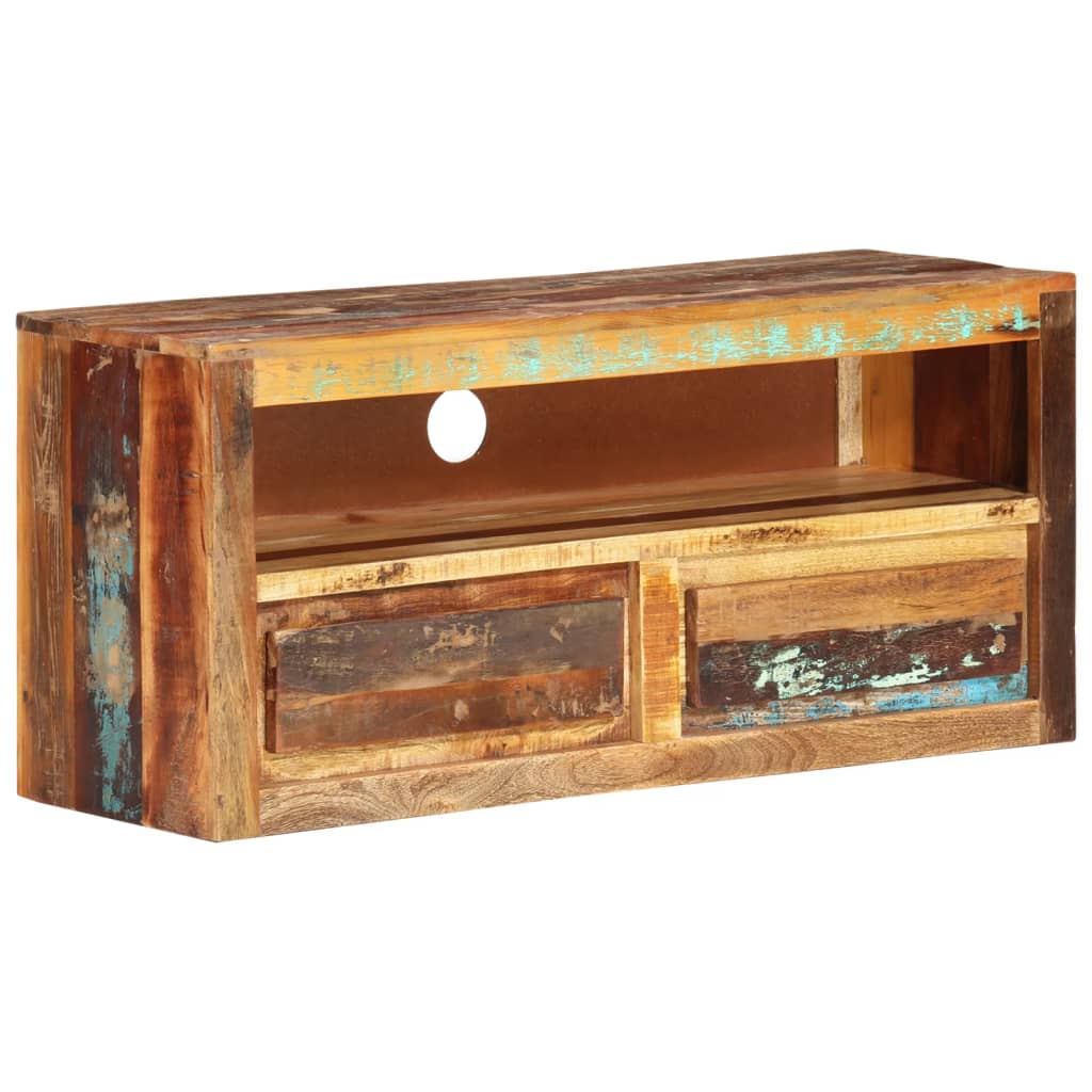 Tv-meubel 88x30x40 cm massief gerecycled hout – afbeelding 6