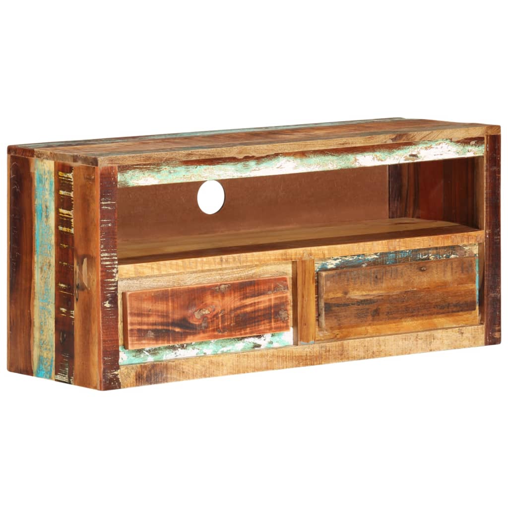 Tv-meubel 88x30x40 cm massief gerecycled hout – afbeelding 9