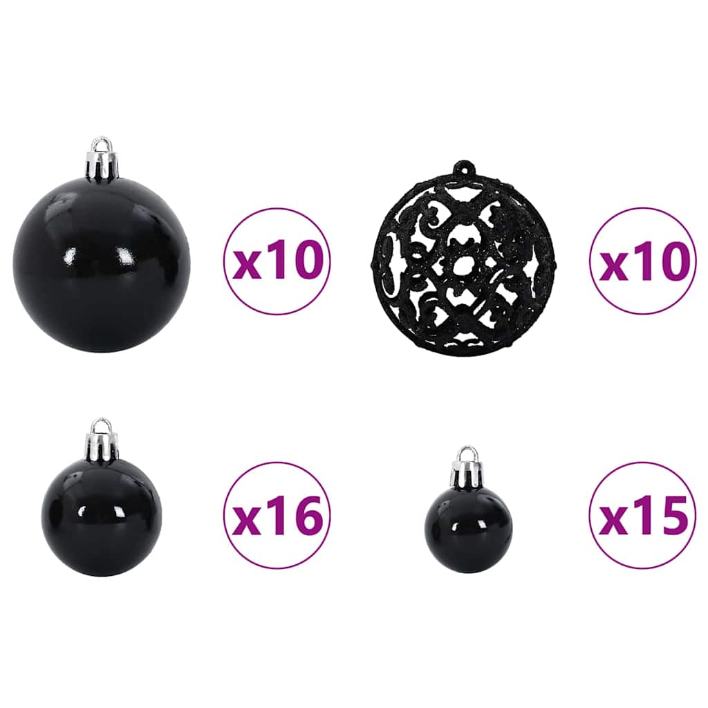 Kunstkerstboom met LED -striplichten Groen 240 cm PVC en Metaal – afbeelding 8