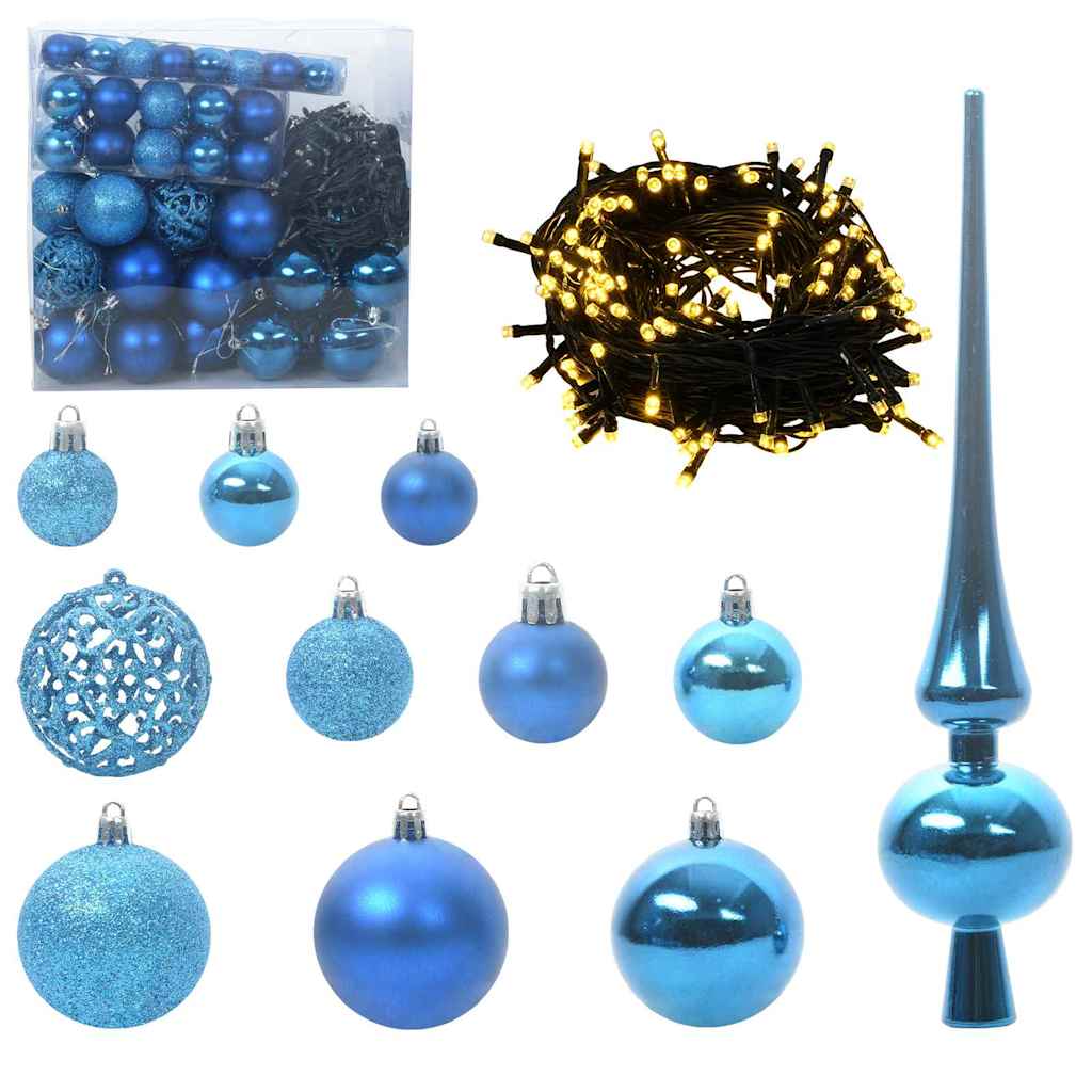 Kunstkerstboom met LED -striplichten Groen 240 cm PVC en Metaal – afbeelding 6