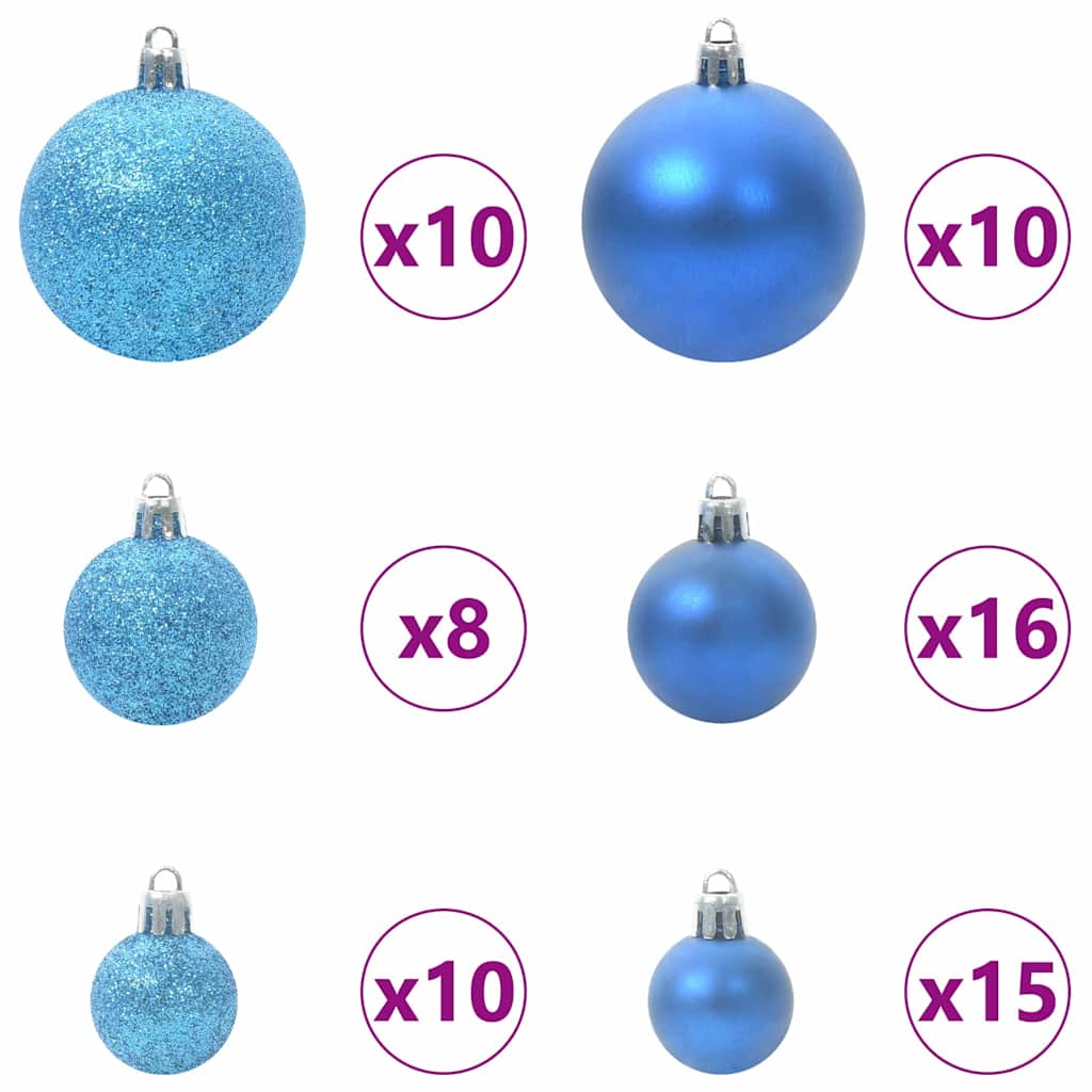 Kunstkerstboom met LED -striplichten Groen 240 cm PVC en Metaal – afbeelding 7