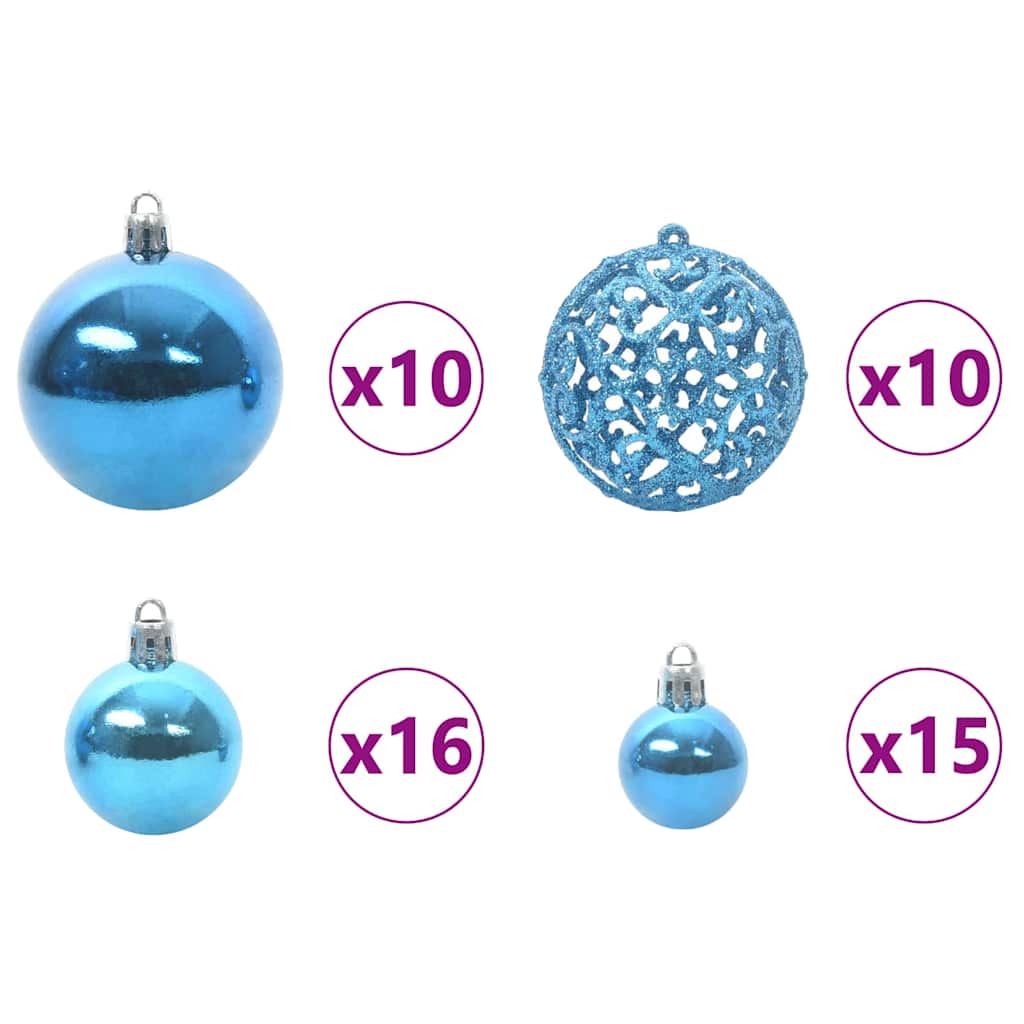 Kunstkerstboom met LED -striplichten Groen 240 cm PVC en Metaal – afbeelding 8