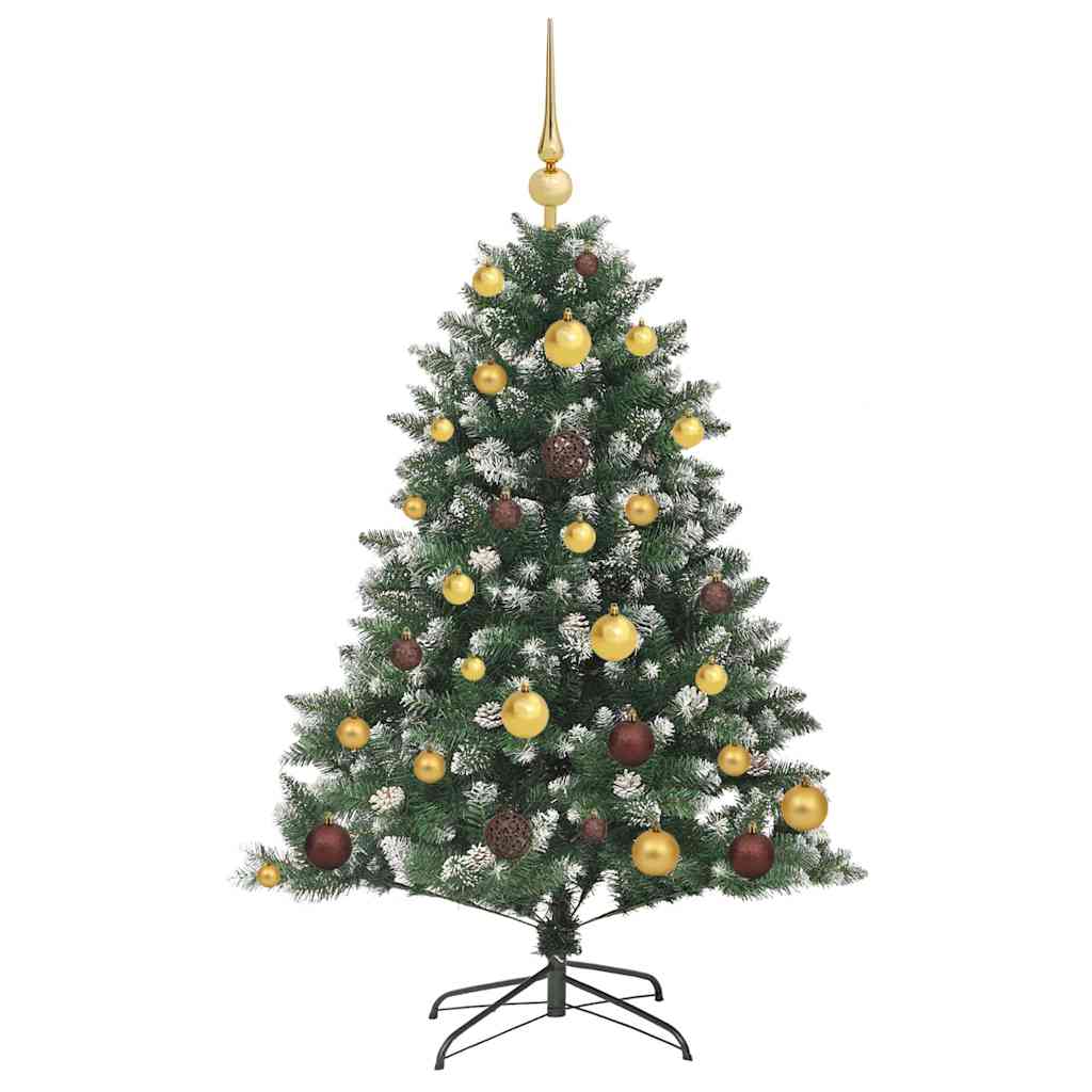 Kunstkerstboom met 150 LED Groen 120 cm PVC en Plastic en Staal – afbeelding 4