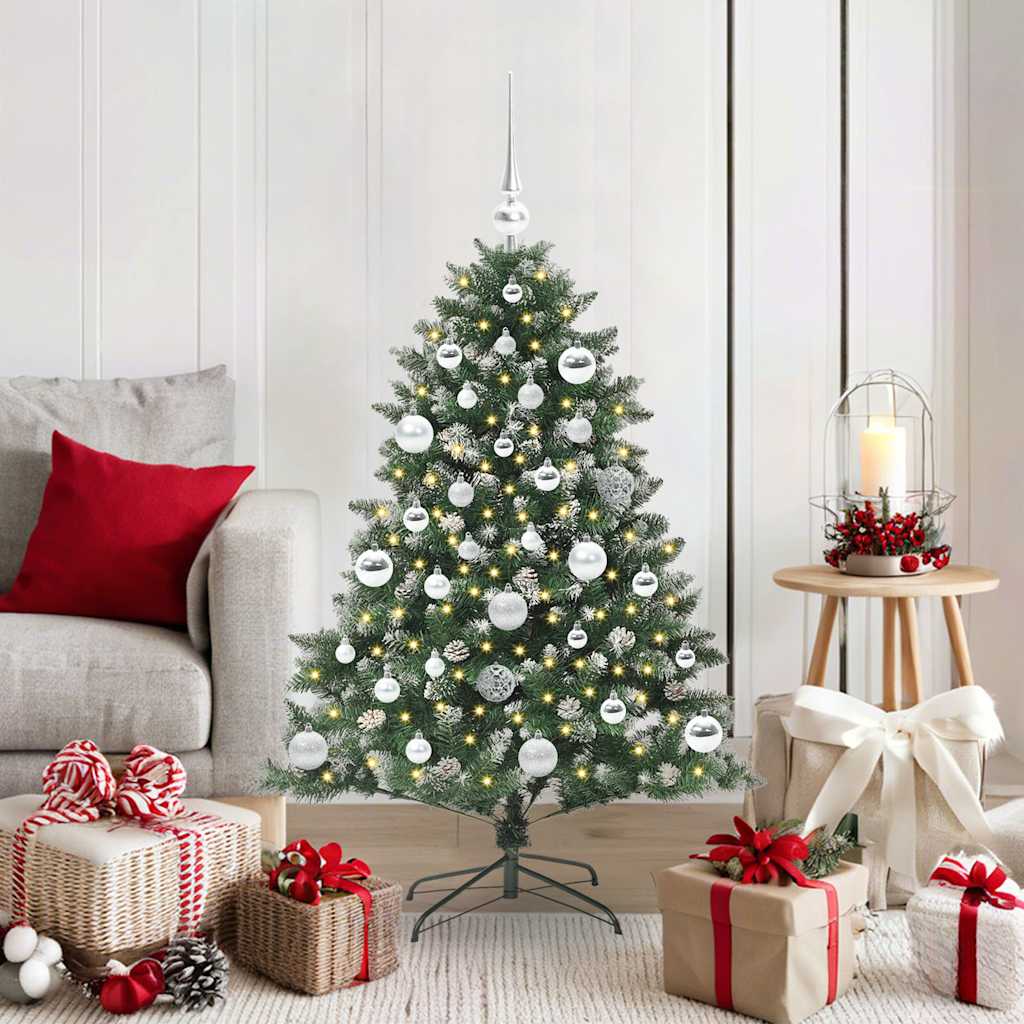 Kunstkerstboom met 150 LED Groen 120 cm PVC en Plastic en Staal