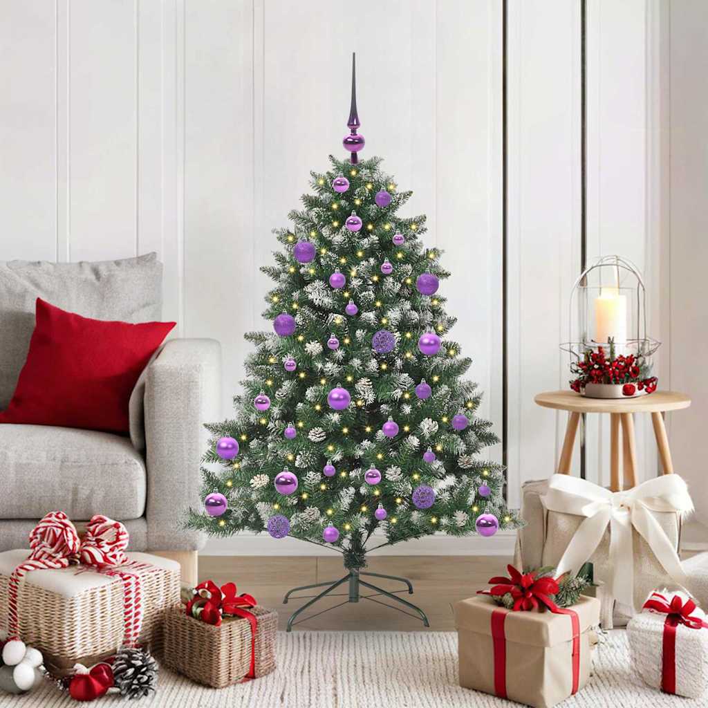 Kunstkerstboom met 150 LED Groen 120 cm PVC en Plastic en Staal