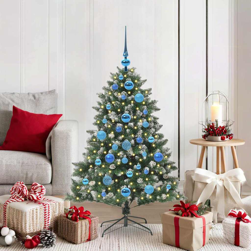Kunstkerstboom met 150 LED Groen 120 cm PVC en Plastic en Staal