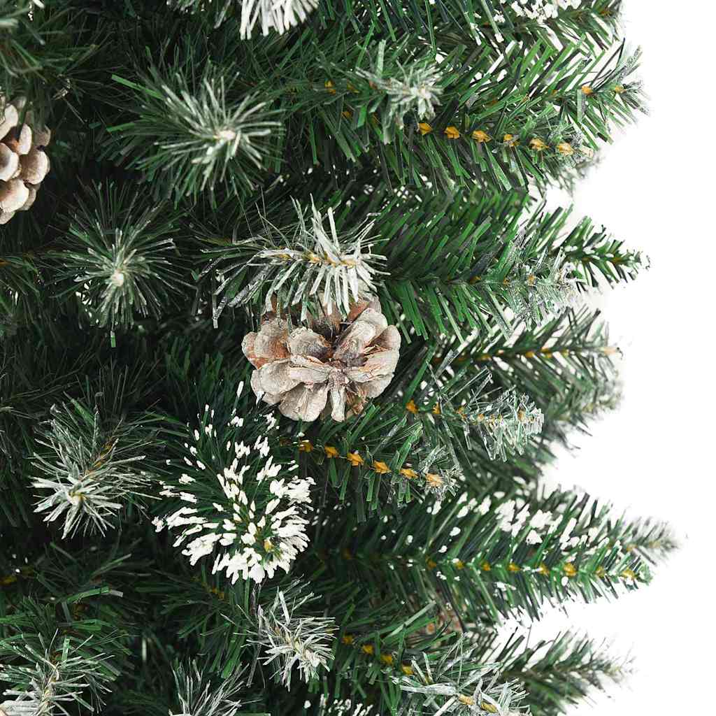 Kunstmatige slanke kerstboom met 300 LED Groen en Wit 240 cm – afbeelding 10