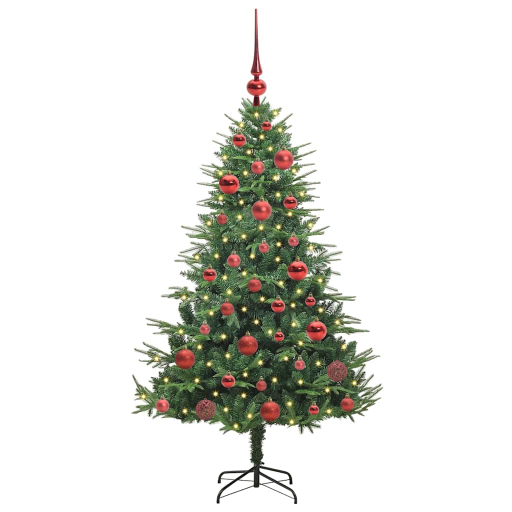 Artificial Pre-lit Kerstboom met Ballenset Groen 150 cm – afbeelding 3