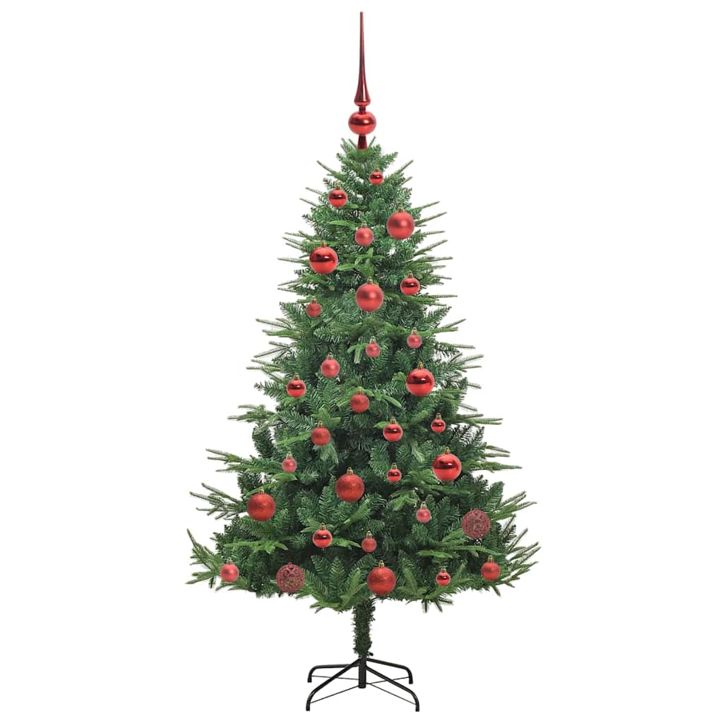 Artificial Pre-lit Kerstboom met Ballenset Groen 150 cm – afbeelding 4