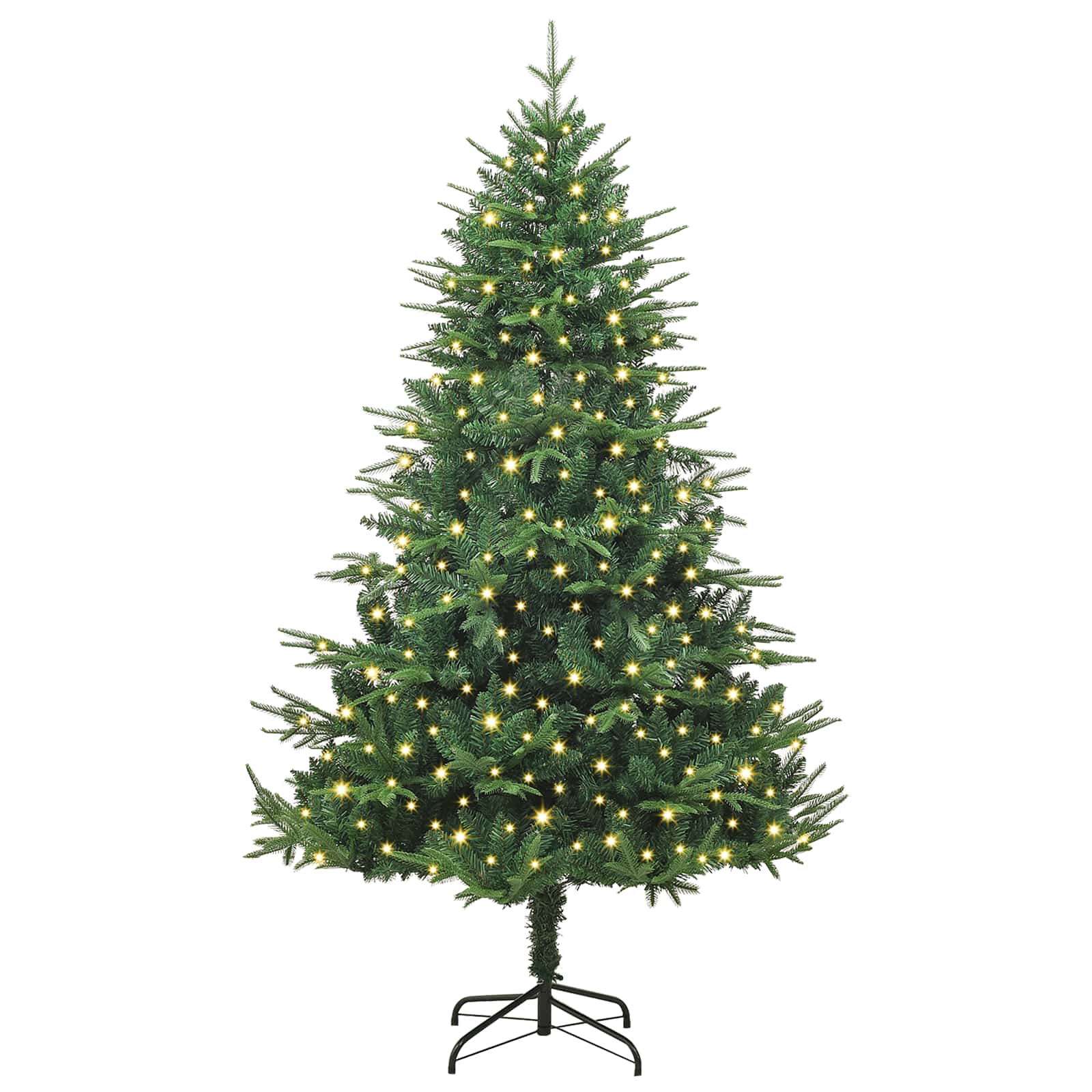 Kunst Kerstboom met verlichting Groen 180 cm PVC en PE – afbeelding 3