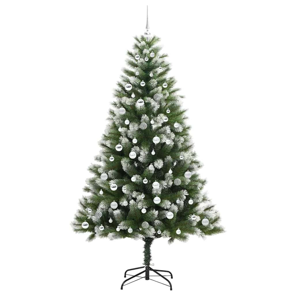 Kunstmatige scharnierkerstboom met bedekte sneeuw 210 cm – afbeelding 4