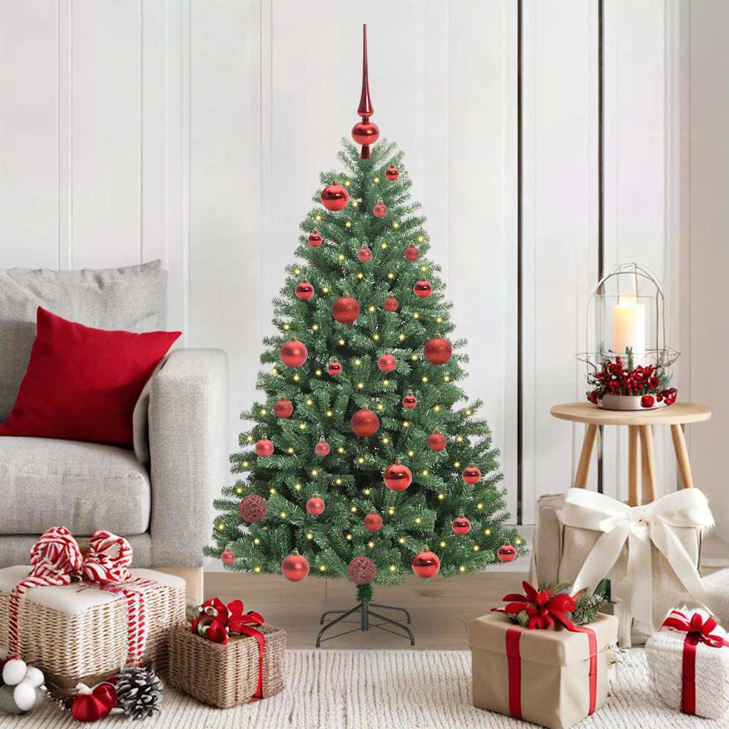 Kunstmatige Inklapbare Kerstboom Groen 120 cm PVC en Metaal – afbeelding 1