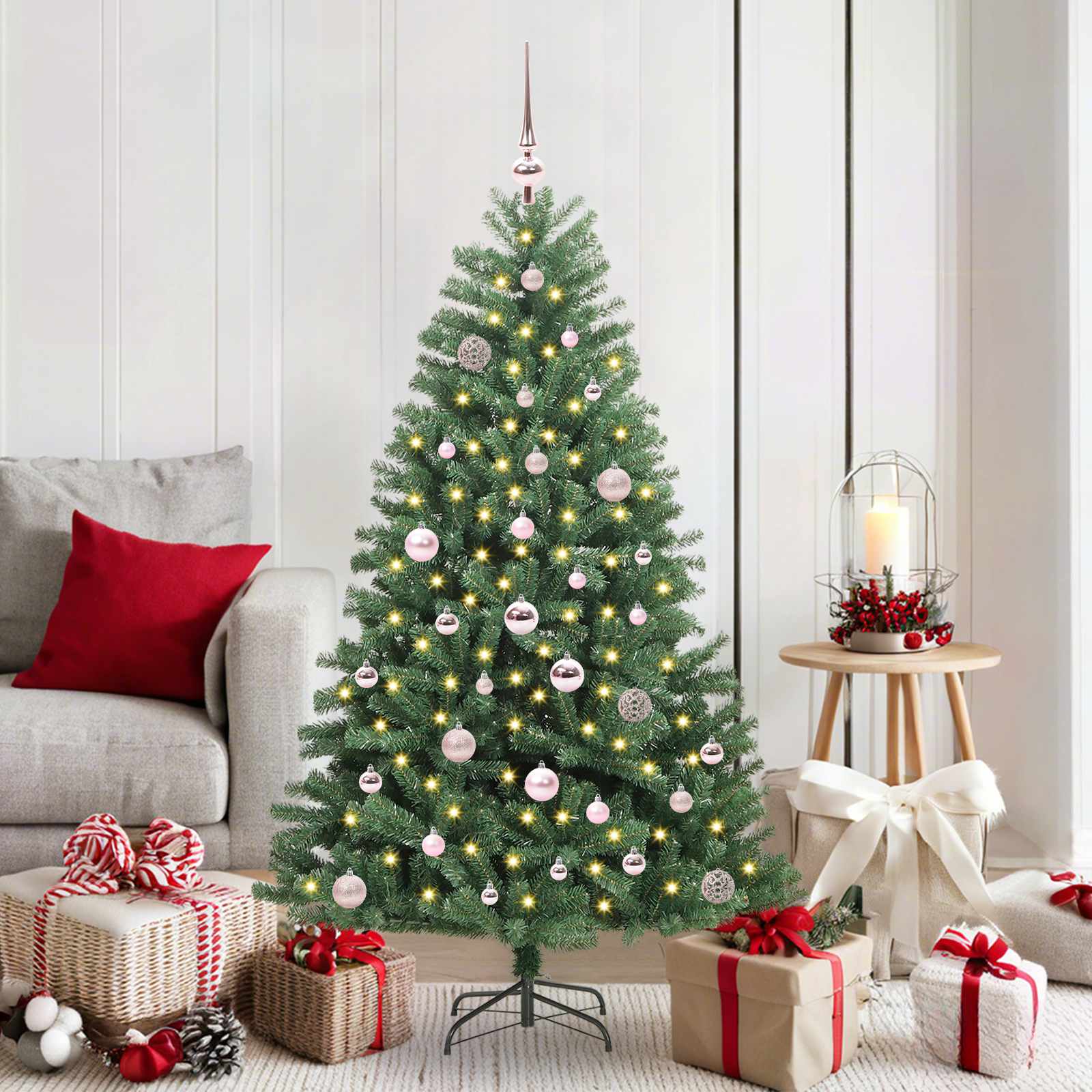 Kunstmatige Inklapbare Kerstboom Groen 150 cm PVC en Metaal
