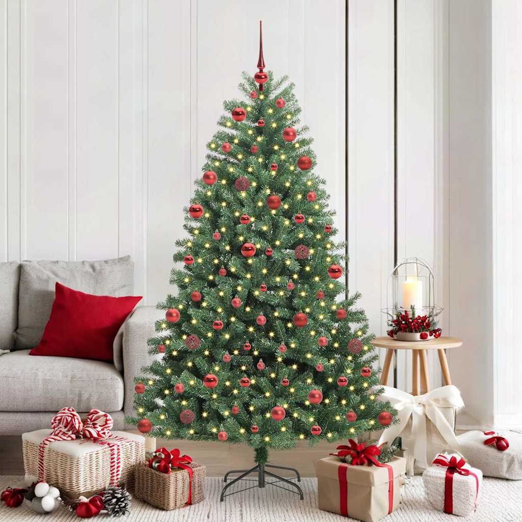 Kunstmatige Inklapbare Kerstboom Groen 180 cm PVC en Metaal – afbeelding 1