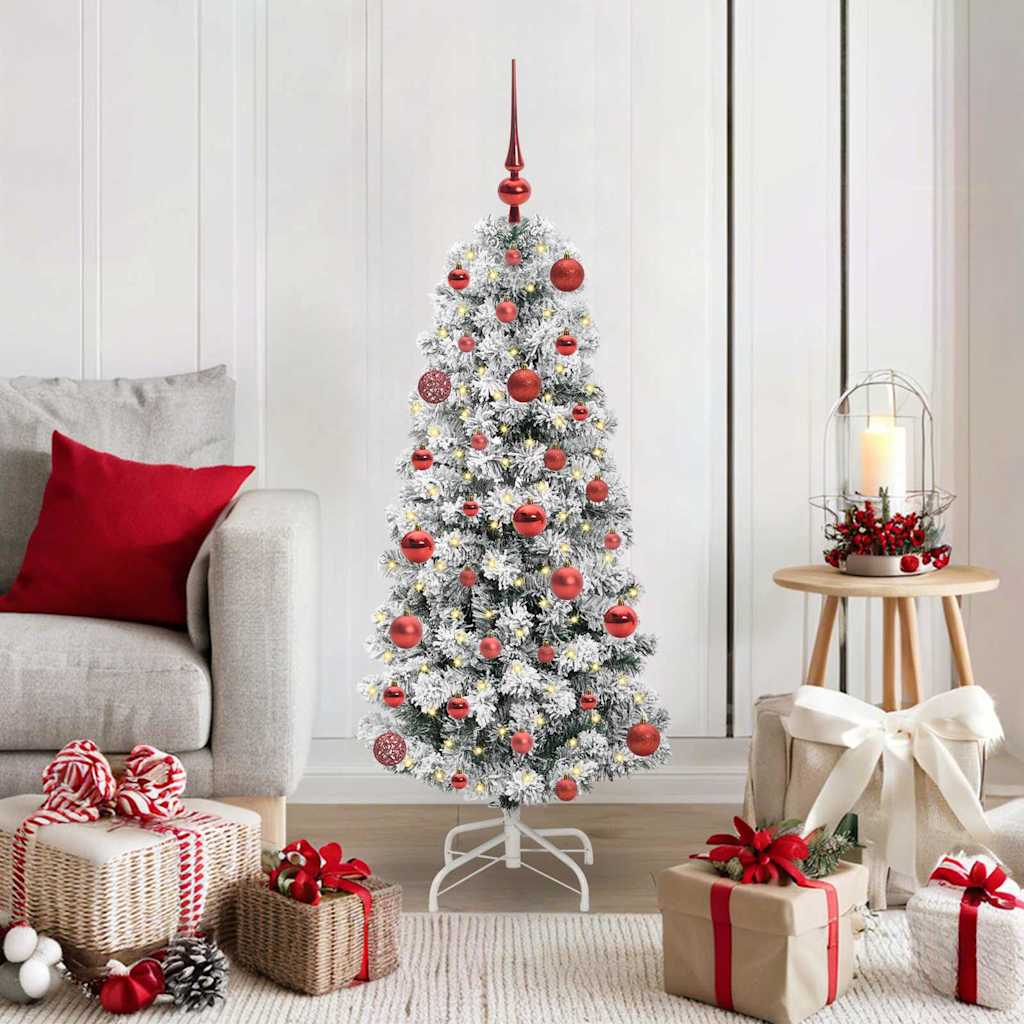 Kunstmatige Inklapbare Kerstboom Groen en Wit 120 cm