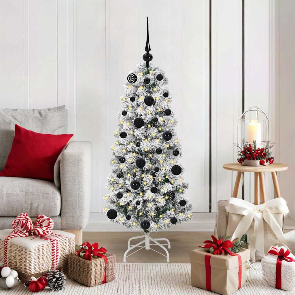 Kunstmatige Inklapbare Kerstboom Groen en Wit 120 cm