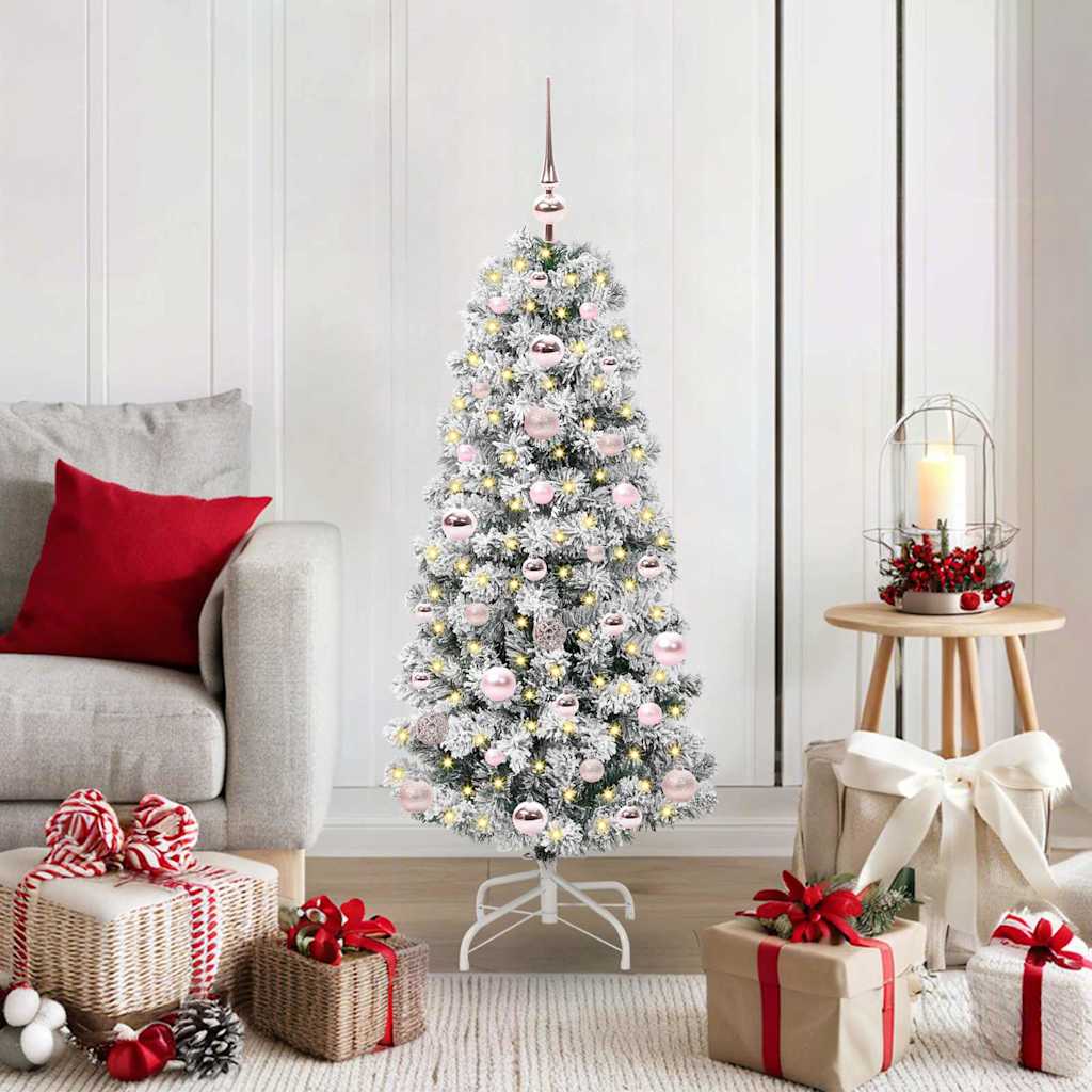 Kunstmatige Inklapbare Kerstboom Groen en Wit 120 cm
