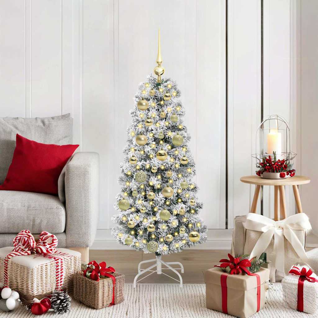 Kunstmatige Inklapbare Kerstboom Groen en Wit 120 cm