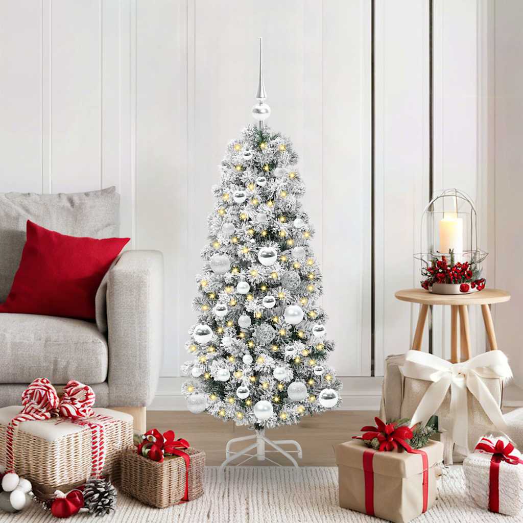 Kunstmatige Inklapbare Kerstboom Groen en Wit 120 cm
