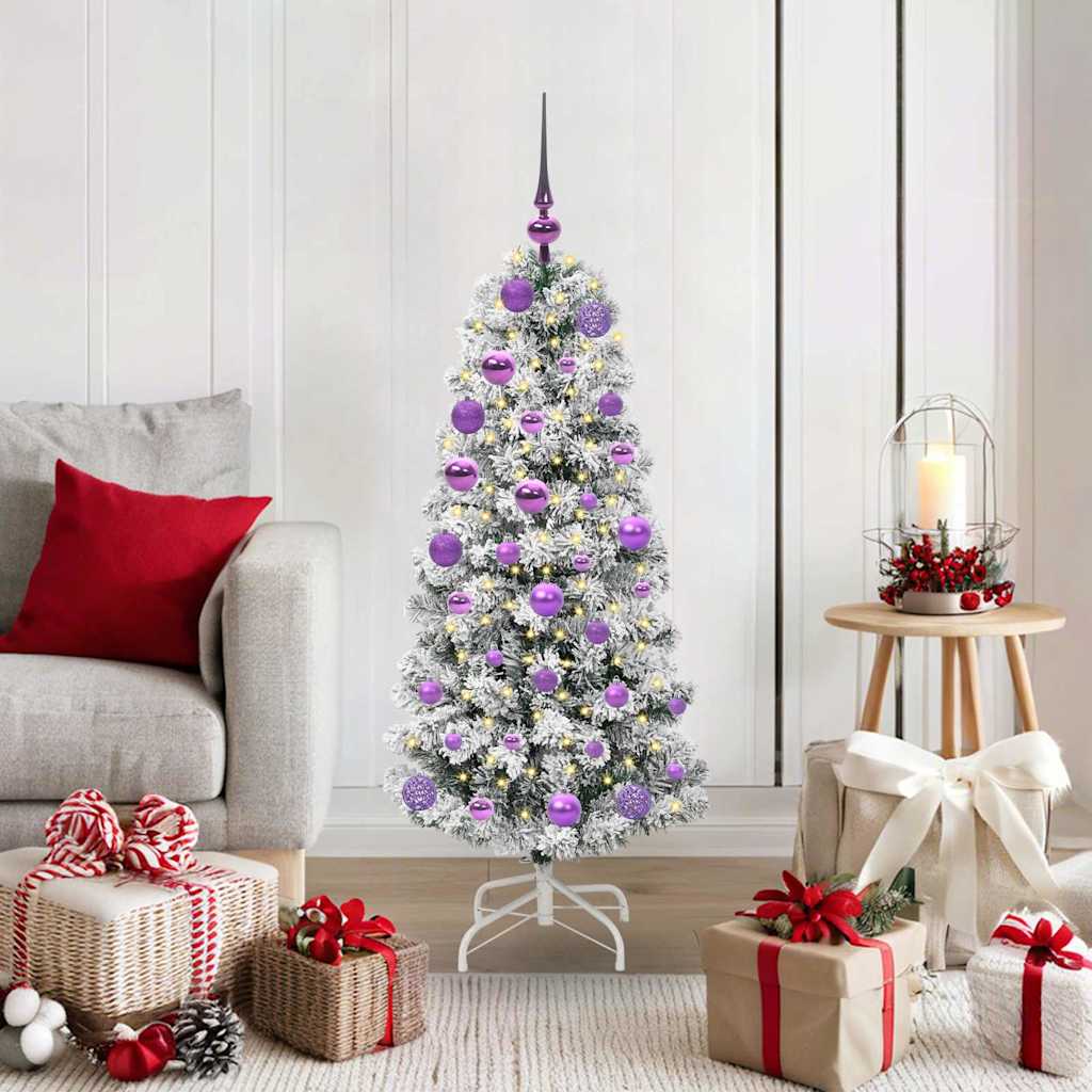 Kunstmatige Inklapbare Kerstboom Groen en Wit 120 cm
