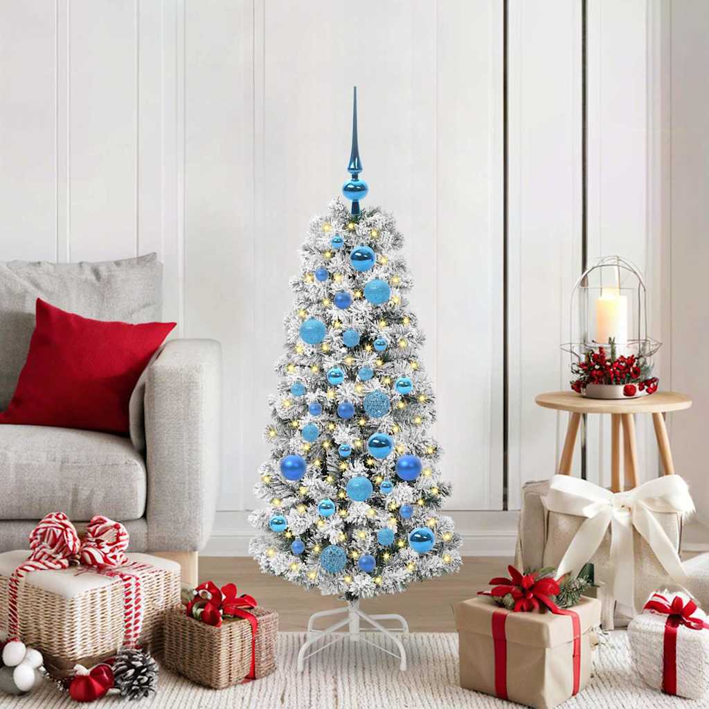 Kunstmatige Inklapbare Kerstboom Groen en Wit 120 cm