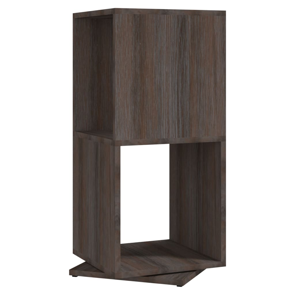 Draaikast 34,5x34,5x75,5 cm spaanplaat grijs en sonoma eiken – afbeelding 2