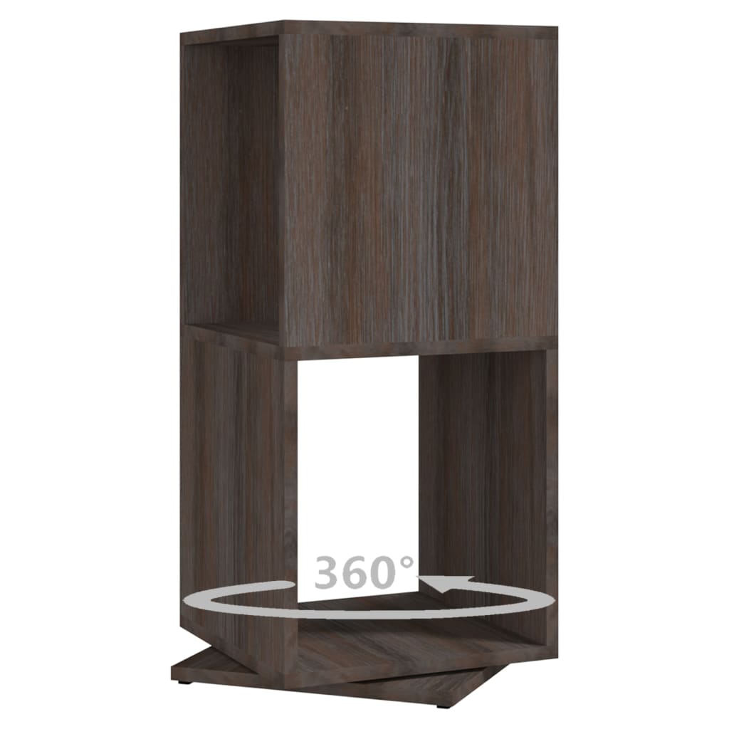 Draaikast 34,5x34,5x75,5 cm spaanplaat grijs en sonoma eiken – afbeelding 6