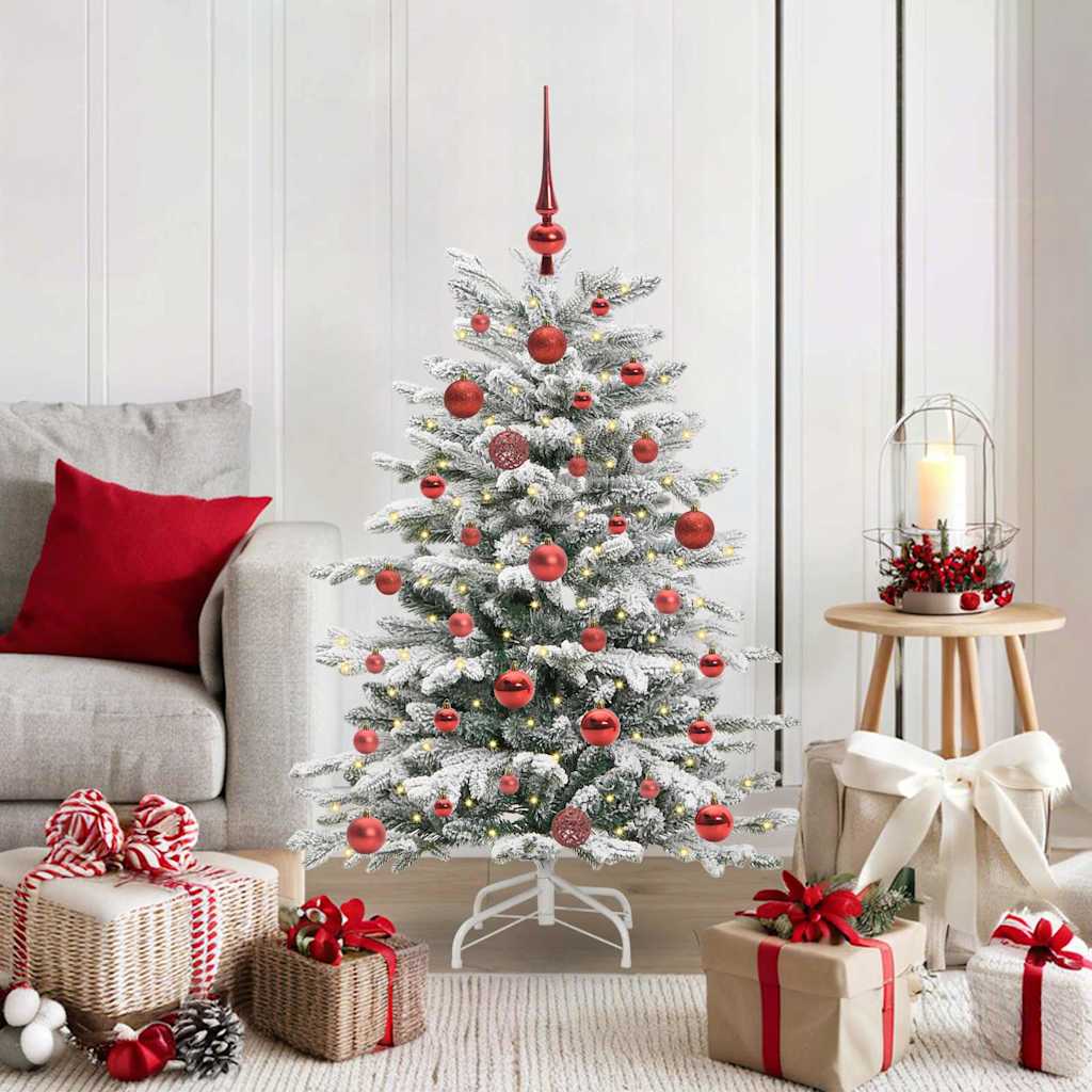 Kunstmatige Inklapbare Kerstboom Wit 120 cm PE en PVC