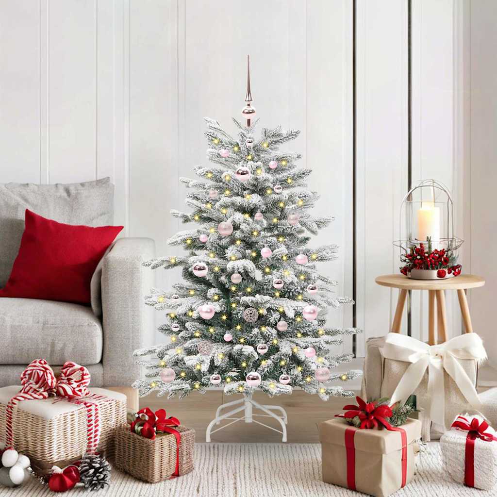 Kunstmatige Inklapbare Kerstboom Wit 120 cm PE en PVC