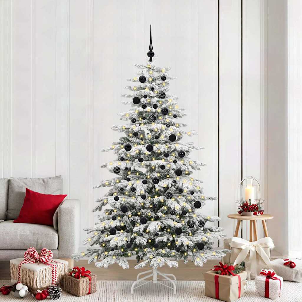 Kunstmatige Inklapbare Kerstboom Wit 210 cm PE en PVC