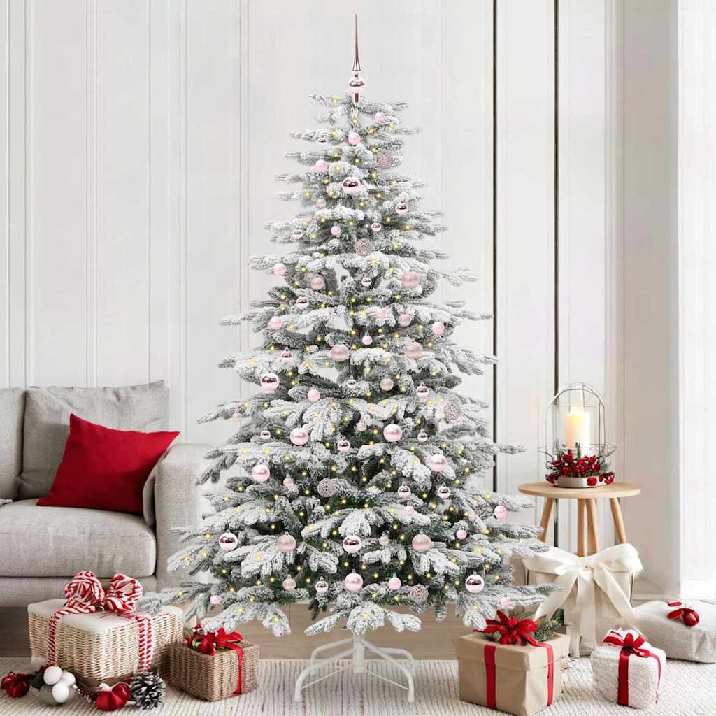 Kunstmatige Inklapbare Kerstboom Wit 210 cm PE en PVC