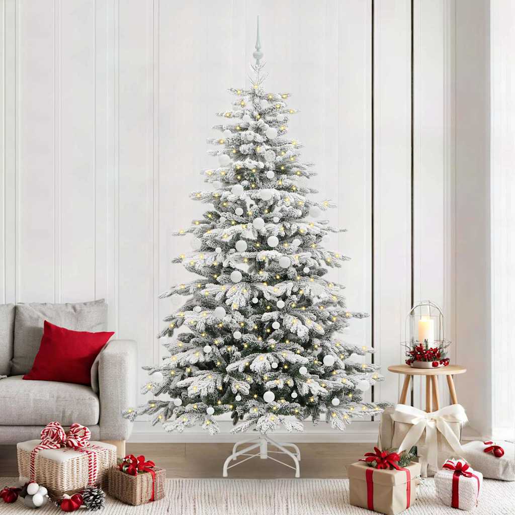 Kunstmatige Inklapbare Kerstboom Wit 210 cm PE en PVC