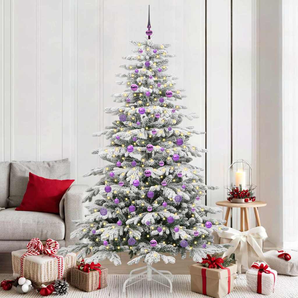 Kunstmatige Inklapbare Kerstboom Wit 210 cm PE en PVC