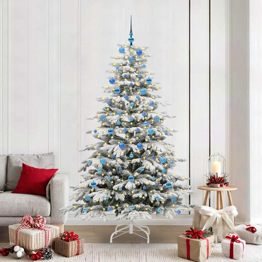 Kunstmatige Inklapbare Kerstboom Wit 210 cm PE en PVC