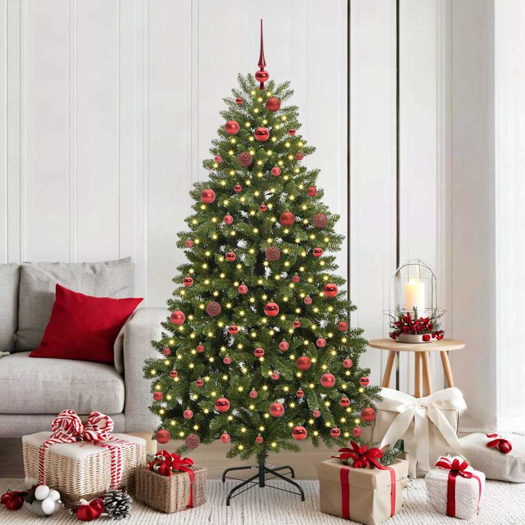 Kunstkerstboom met 300 LED Groen 180 cm PVC en Metaal