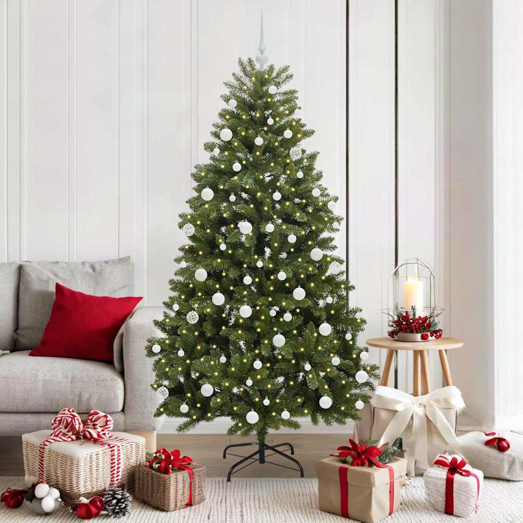 Kunstkerstboom met 300 LED Groen 180 cm PVC en Metaal