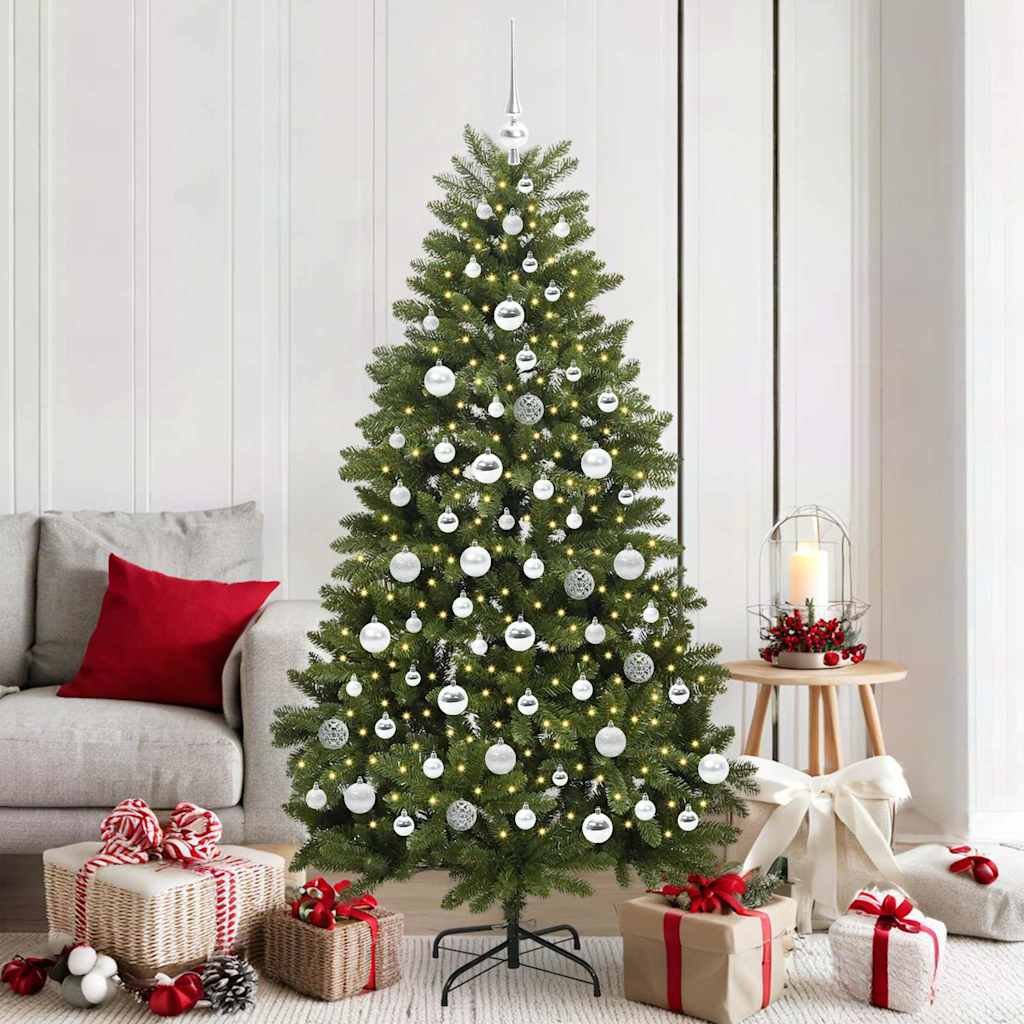 Kunstkerstboom met 300 LED Groen 180 cm PVC en Metaal