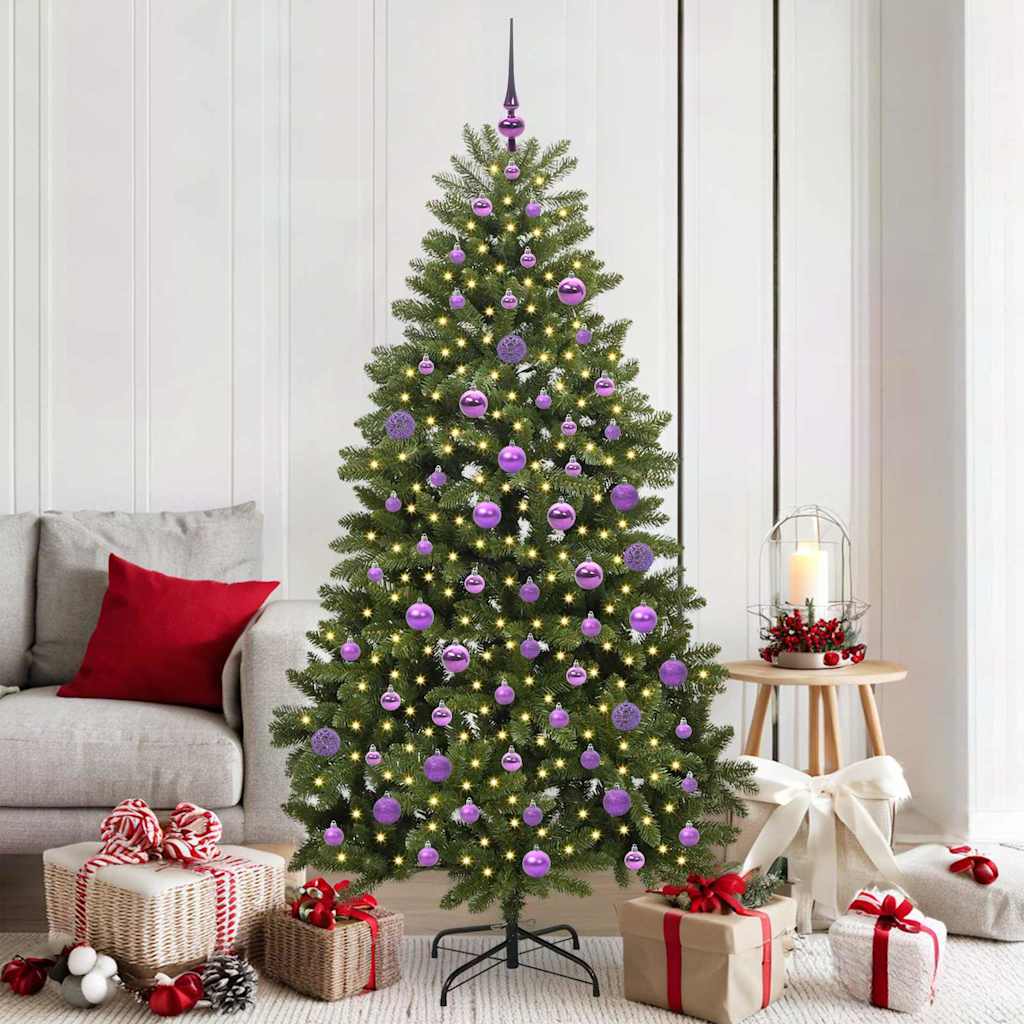 Kunstkerstboom met 300 LED Groen 180 cm PVC en Metaal