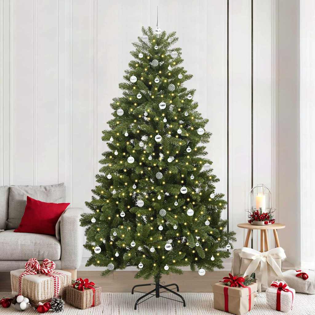 Kunstkerstboom met 300 LED Groen 240 cm PVC en Metaal