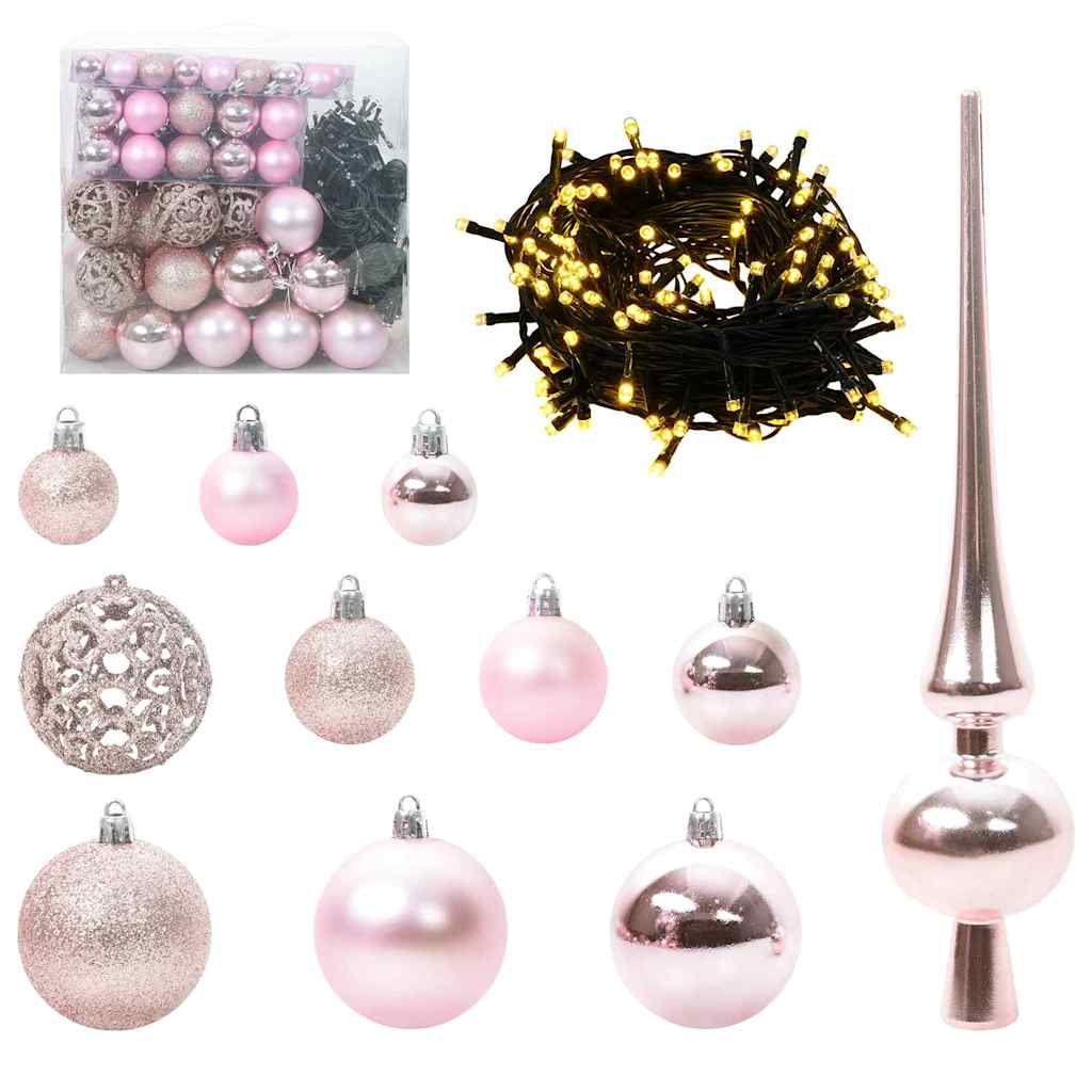Kunstkerstboom met 300 LED Groen 270 cm PVC en Metaal – afbeelding 6