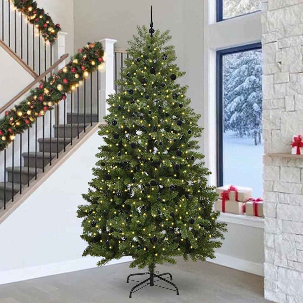 Kunstmatige Inklapbare Kerstboom Groen 300 cm PVC en staal – afbeelding 1