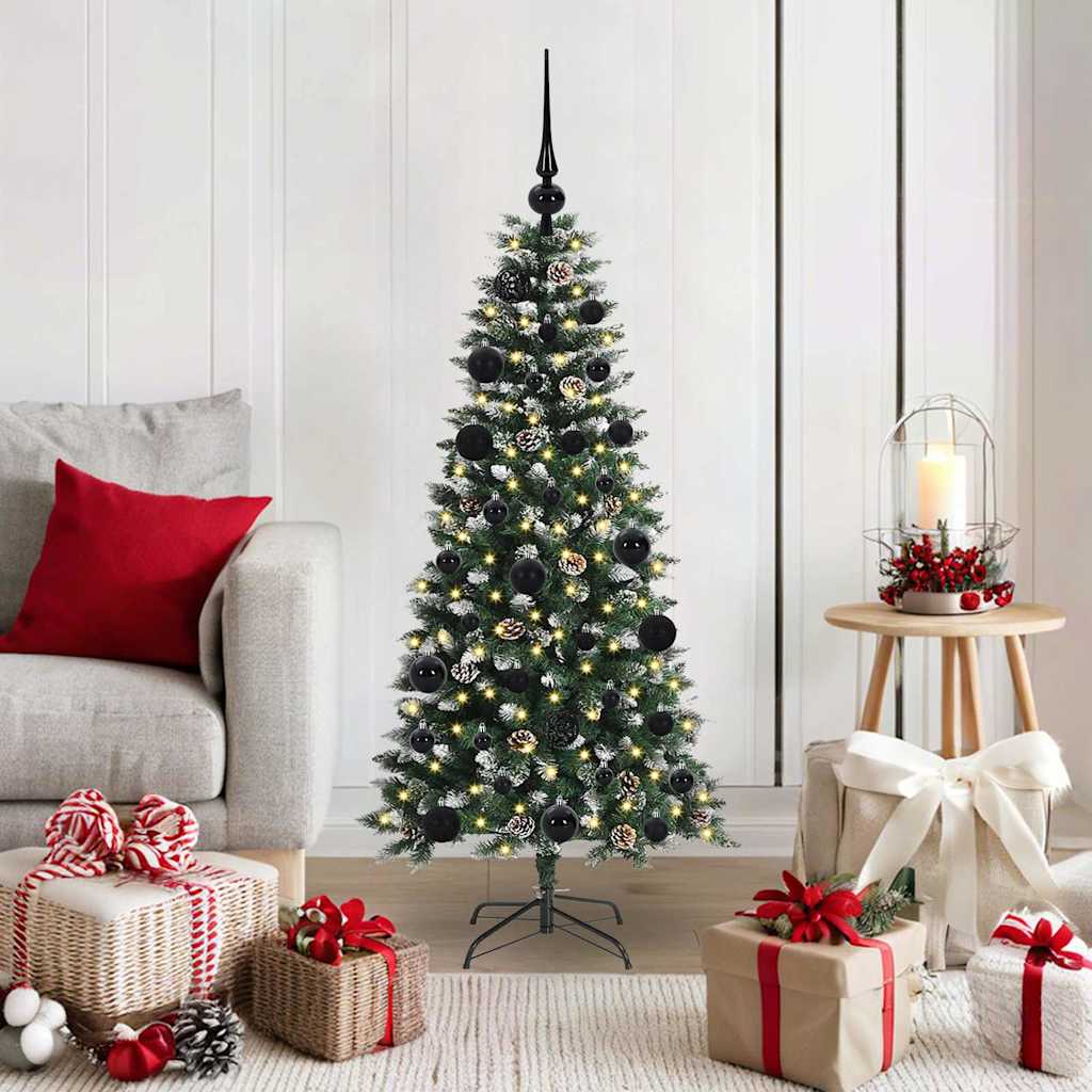 Kunstkerstboom met 150 LED Groen 120 cm PVC en Plastic en Staal