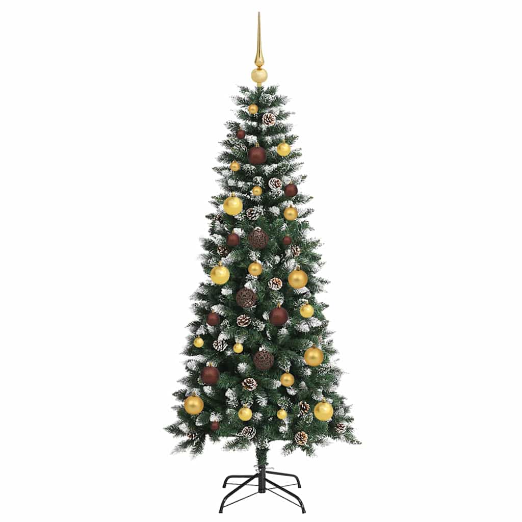 Kunstkerstboom met 150 LED Groen 150 cm PVC en Plastic en Staal – afbeelding 4