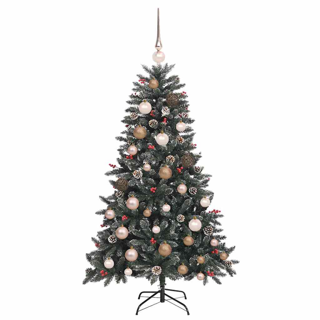 Kunstkerstboom met 150 LED Groen 120 cm PVC en Plastic en Staal – afbeelding 4